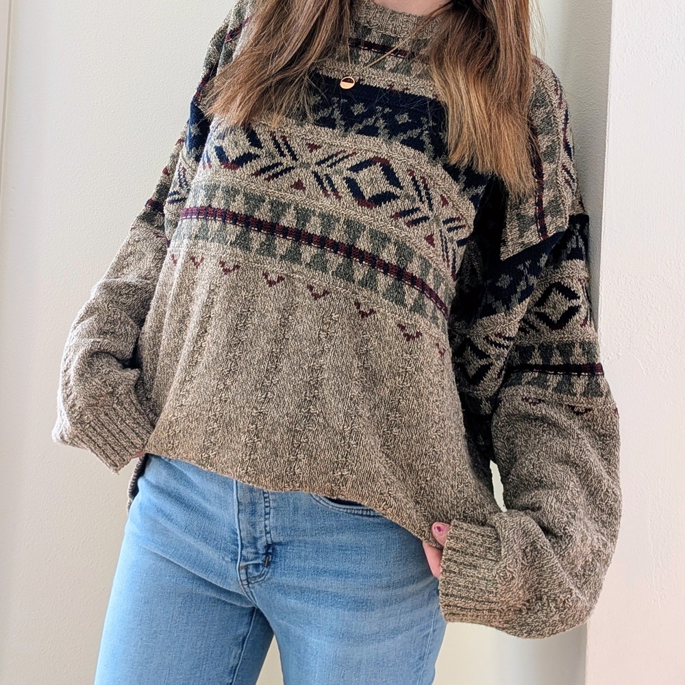 Cozy Patterned Sweater - image 2
